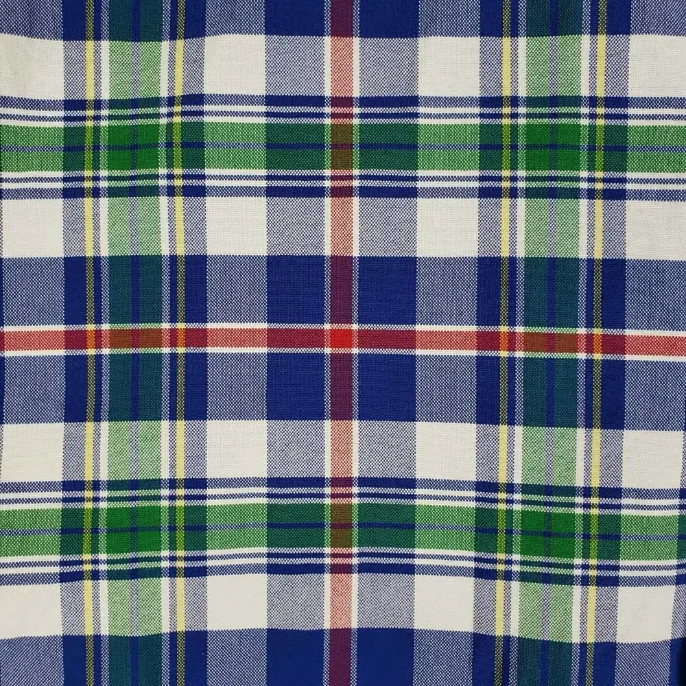 Polo Ralph Lauren Shirt Oxford Men's Large L Blue Red Plaid SS Button Down